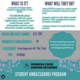 Georgia Civic Campus Network Student Ambassadors Program, January 21, 2021