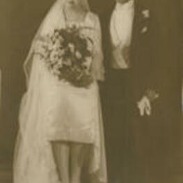 View of Yolande DuBois and Countee Cullen at their wedding.