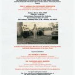 The forth annual Walter Rodney Symposium flyer, "Honoring the 200th Anniversary of the Abolition of the Transatlantic Slave Trade"