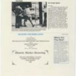 A newspaper article was written in the Atlanta Inquirer on April 1st, 2000. The article was an invitation and commemoration to the 40th Anniversary of the Atlanta University Center Student Movement and the Appeal for Human Rights on March 31st,2000. The four-page article summarizes the Appeal for Human Rights and the protest against discrimination in various areas, including education, jobs, housing, voting, healthcare, and entertainment, and states that the practice of racial segregation is incompatible with democracy and Christianity. 4 pages.