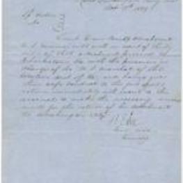 Orders to Lieutenant Green signed by Robert E. Lee ordering a Marine detachment to escort prisoners [Brown and men] to Charlestown jail. 3 pages.