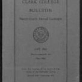 The Clark College Bulletin: Ninety-Fourth Annual Catalogue, Announcements for  1961-1962