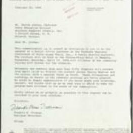Correspondence Between Vernon E. Jordan, Jr. and Frankie M. Freeman with Delta pamphlet and invitation to speak at the Social Action Luncheon at the Southern Regional Conference. 14 pages.