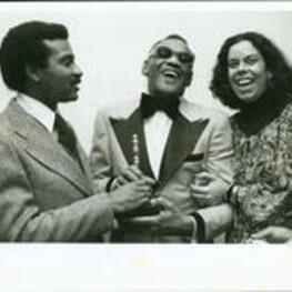 Ernestine Walton Brazeal with Ken Harris and Ray Charles at a UNICEF presentation at the Lincoln Center in New York.