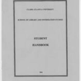 The Clark Atlanta University Student Handbook from 2004.