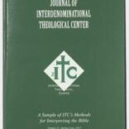The Journal of the Interdenominational Theological Center, Vol. 41 Fall 2015