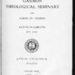 Gammon Theological Seminary and School of Missions Announcements 1932-1933 Annual Catalogue 1931-1932, Vol. XLIX