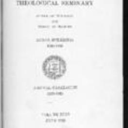 Gammon Theological Seminary Bulletin:  Schools of Theology, Missions and Bible Training Announcements 1929-1930 Annual Catalogue 1928-1929, Vol. XLVI