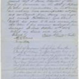 A letter from James Johnston written to the St. Louis Circuit Court concerning a woman discharged from bondage.
