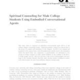 Spiritual Counseling for Male College Students Using Embodied Conversational Agents