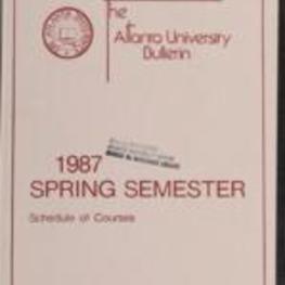 The Atlanta University Bulletin (catalogue), Spring Semester 1987