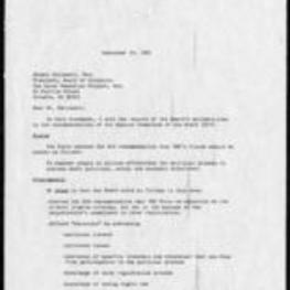 Correspondence between Donald Hollowell and R. Roosevelt Thomas, Jr. regarding the VEP Board's deliberations on the recommendations of the Special Committee of the Board.