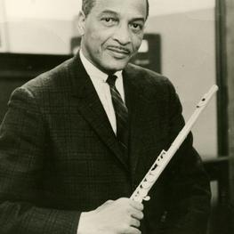 Wayman A. Carver (b. 1905 d. 1967), jazz musician and music educator, achieved acclaim for his virtuosity and artistry as a flutist during his tenure from 1934-39 with Chick Webb and his Orchestra. In the series "Giants of Jazz" (International Musician April 1963), Leonard Feather credits Wayman Carver as being internationally recognized as the first and only jazz musician to play the flute during the decade of the 1930s. Wayman Carver, a graduate of the class of 1929, is among the most notable alumni of Clark College (now Clark Atlanta University). Carver was an outstanding student and assisted with instruction and band direction. In 1942, Carver accepted a faculty position in the music department at his alma mater. Carver served on the Clark faculty for twenty-five years and was held in high esteem by his colleagues and students. The Clark College students dedicated the 1952 yearbook to Carver, and the college presented him a trophy and plaque in appreciation of his contributions.

At the AUC Robert W. Woodruff Library we are always striving to improve our digital collections. We welcome additional information about people, places, or events depicted in any of the works in this collection. To submit information, please contact us at DSD@auctr.edu.