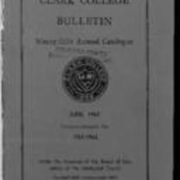The Clark College Bulletin: Nineth-fifth Annual Catalogue, Announcements for  1962-1963