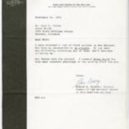 Correspondence between Edmund B. Gaither and Hoyt Fuller about including work by Black artists in the new Johnson Publishing Company building.