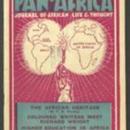 The August 1947 issue of Pan-Africa Journal of African Life and Thought. 44 pages.