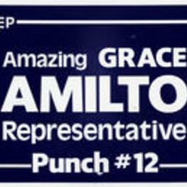 Written on recto: Keep amazing Grace Hamilton, Representative. Punch #12.