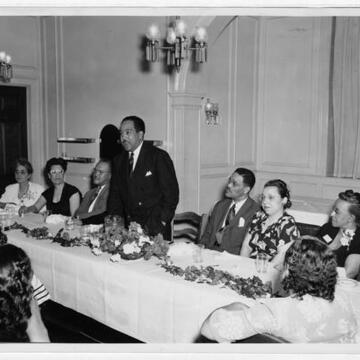 Langston Hughes at Library Conference, 1947