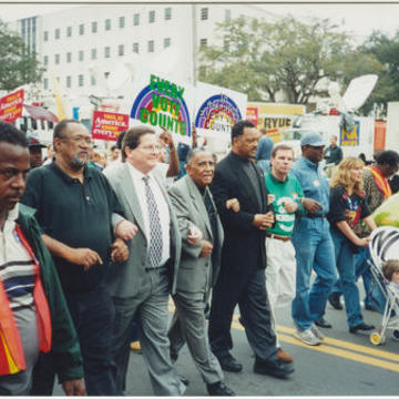 Joseph E. Lowery Marching in the AFL-CIO Election Rally, December 2000