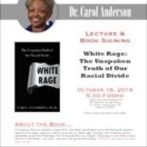 Dr. Carol Anderson Lecture Flyer, October 18, 2018