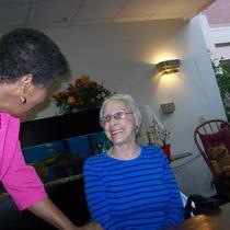 Evelyn Estevan with Dr. Gloria Gayles, circa 2009