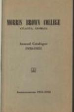Morris Brown College Catalog 1950-1951