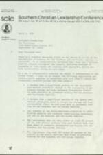 A letter from Joseph E. Lowery to President George H.W. Bush regarding the Savings and Loan Crisis and urging Bush to support specific legislative and administrative actions that would address housing issues and homelessness. 2 pages.