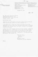 Letter from Richard Hick to John Lewis thanking the work of the VEP.