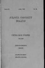The Atlanta University Bulletin (catalogue), s. III no. 94;1955-1956; Announcements 1956-1957