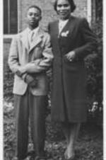 Marion Anderson and a student. Written on verso: Marian Anderson and Morehouse student, 1946