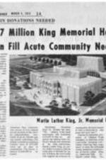 "$1.7 Million King Memorial Hall Can Fill Acute Community Need". Article about raising funds for the Martin Luther King, Jr., Memorial Hall to be located on the campus of his Alma Mater, Morehouse College. The building will face Westview Drive near Ashby Street.
