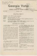 Newsletter warning on dangerous upcoming legislation in 1947 affecting equal rights. 2 pages.