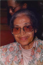 Rosa Parks at the 34th Annual Southern Christian Leadership Conference Convention in Birmingham, Alabama.