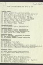 List of Black candidates running for office in South Carolina in 1970, organized by county. 2 pages.