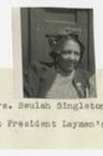Portrait of Beulah Singleton. Written on recto: Mrs. Beulah Singleton, District President Laymen's Organization.
