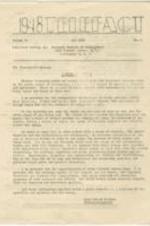 National Council of Negro Women newsletter including a letter from the president and council news. 7 pages.