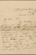 A letter to John Brown from Franklin B. Sanborn, talking about Brown speaking in Worcester, Massachusetts, and meeting and travel arrangements between Boston and New York. 2 pages.