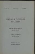 Spelman College Bulletin 1944-1945