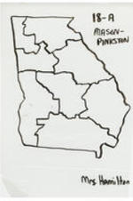 Map of Georgia. Written on recto: 18-A Mason - Pinkston, Mrs. Hamilton.