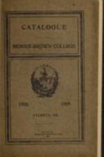 Morris Brown College Catalog 1908-1909