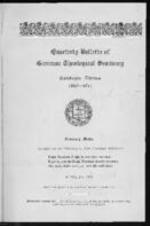 Quarterly Bulletin of Gammon Theological Seminary Catalogue Edition 1910-1911
