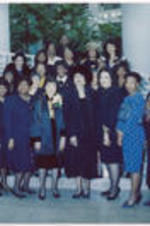 SCLC/W.O.M.E.N. founder and convener Evelyn G. Lowery (first row, fourth from left), poses for a photo with SCLC/W.O.M.E.N. members and others.