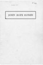 This booklet details the second housing project for African American residents of Atlanta, called the John Hope Homes, after Atlanta University president John Hope.