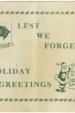 A holiday card featuring text written by Trezzvant Anderson regarding the 761st Tank Battalion.