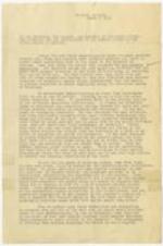 Anti-lynching speech delivered to the President, the Cabinet, The Congress of the United States, The Governors and the Legislatures of the several states of the United States of America. 2 pages.
