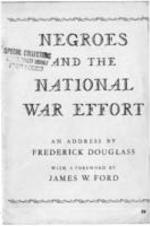 Historic speech by Frederick Douglass with foreword by James W. Ford.