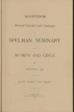 Catalog of Spelman Seminary 1897-1898