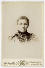 Portrait of Lucy Upton. Written on verso: Lucy Upton - teacher, acting President, Miss Lucy H. Upton for whom Upton Hall is named on the Spelman College campus.