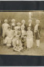 Portrait of cast members from the play "The Rivals". Written on verso: Cast of "The Rivals" under the direction of Mrs. Carulyn [?] Bond Day. A. U., 1924 or '25.