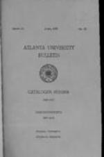 The Atlanta University Bulletin (catalogue), s. III no. 98;1956-1957; Announcements 1957-1958